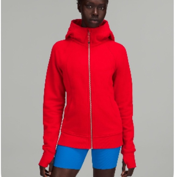 lululemon athletica Tops - Lululemon Dark Red Scuba full zip hoodie